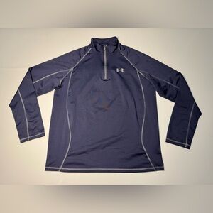 Under Armour Men’s Navy with Grey Stitching Quarter Zip Cold Gear Size Large L